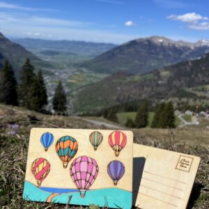 Wooden Postcard - Sky Adventure