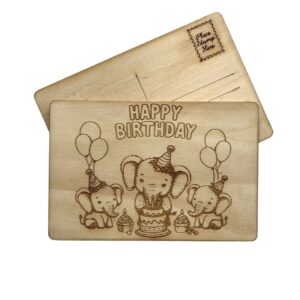 Wooden Postcard - Happy Birthday